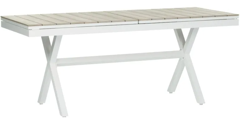 Florens-pöytä, jatkettava + 8 Rimini-tuolia