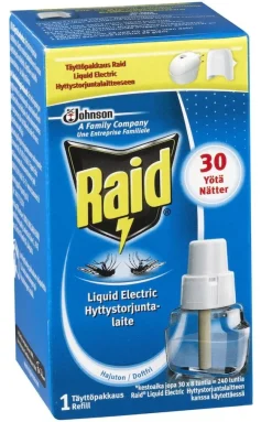 Hyttystorjuntalaitteen täyttöpakkaus Raid