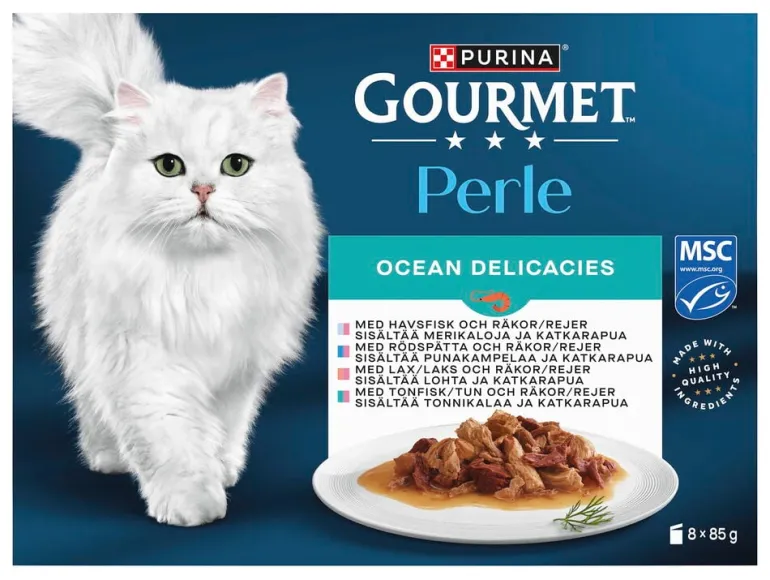 Kissojen märkäruoka Gourmet Perle
