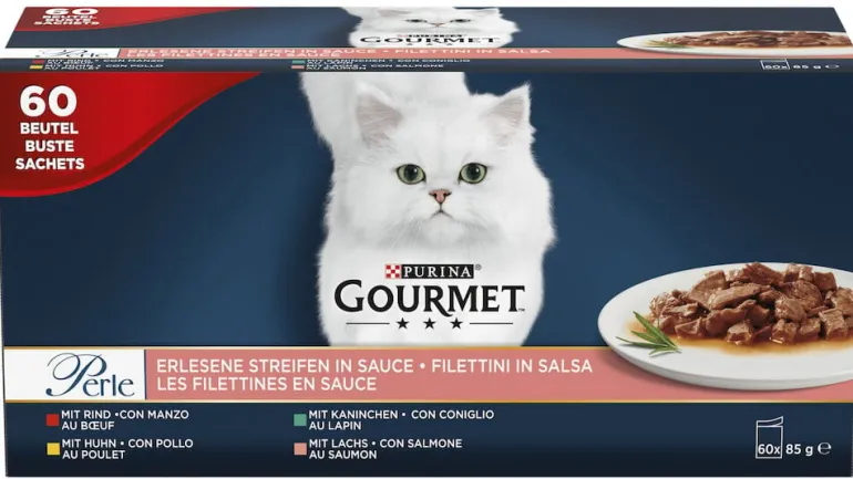 Kissojen märkäruoka Gourmet Perle