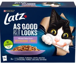 Kissojen märkäruoka Latz