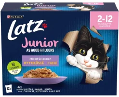 Kissojen märkäruoka Latz