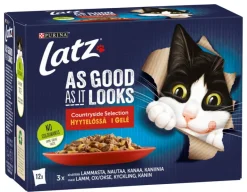 Kissojen märkäruoka Latz