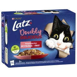 Kissojen märkäruoka Latz
