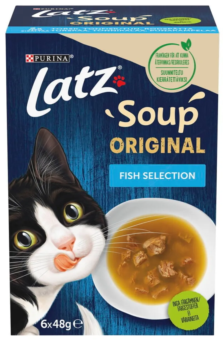 Kissojen märkäruoka Latz Soup