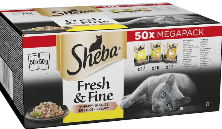 Kissojen märkäruoka Sheba Fresh & Fine