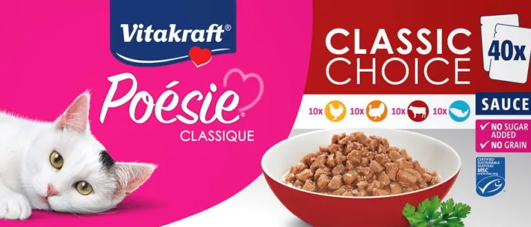 Kissojen märkäruoka Vitakraft Poésie Classique