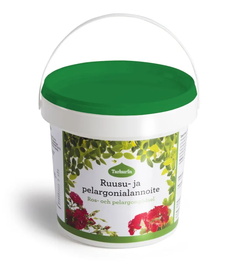 Ruusu- ja pelargonialannoite Tarhurin
