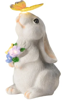 Aurinkokennolla toimiva puutarhahahmo Rabbit